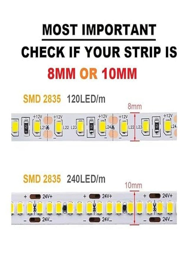 JACKAL 8mm LED Strip Light Connector for 12V/24V LED Strip | 2 Pin No Solder Wire to Strip Clip | LED Connector for Home Decoration, Car Lighting, DIY Use | India Compatible (Pack of 10) - Image 4